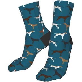 أوتوس مؤشرات إنجليزية كلب سلالة الأزرق الرجال الجوارب الكاحل الرياضية وسادة الجري الجوارب للرجال والنساء الجوارب القطنية طاقم الجوارب, أسود, One Size in Kuwait