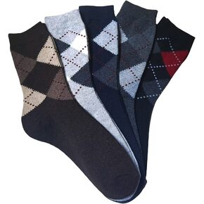 جوارب OYOANGLE للرجال مكونة من 5 أزواج من الجوارب الرياضية الكاجوال ذات الألوان الهندسية in Kuwait