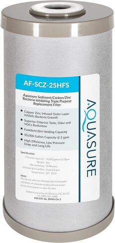 Fortitude V2 Series Triple Purpose Sediment/Carbon/Zinc Bacteria Inhibiting Water Treatment Filter - Small Size in Kuwait