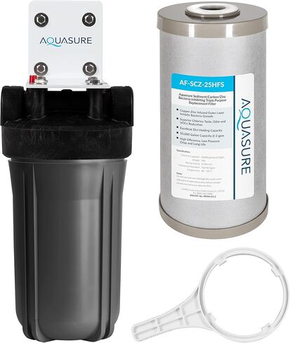 Fortitude V2 Series Triple Purpose Sediment/Carbon/Zinc Bacteria Inhibiting Water Treatment Filter - Small Size in Kuwait