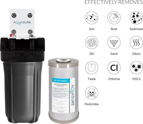 Fortitude V2 Series Triple Purpose Sediment/Carbon/Zinc Bacteria Inhibiting Water Treatment Filter - Small Size in Kuwait