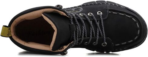 Honeystore Men's Boots Lace-up Booties British Plus Size Motorcycle Shoes in Kuwait