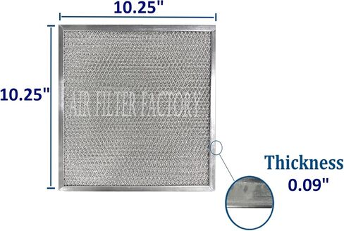 (2 Pack) Air Filter Factory Replacement For 06124, 99010219, S99010219, S06124-00, 1172759, 06124-00, AP5612653 Aluminum Mesh Grease Range Hood Filters 10-1/4 x 10-1/4 x 3/32 Inches in Saudi Arabia