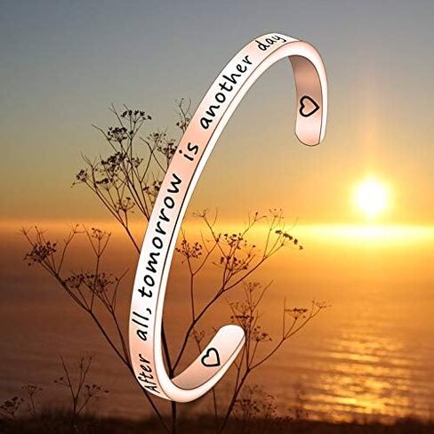 After All Tomorrow Is Another Day Cuff Bracelet Inspired By Gone With The Wind Scarlett Quote Jewelry Famous Movie Inspirational Quote in Saudi Arabia