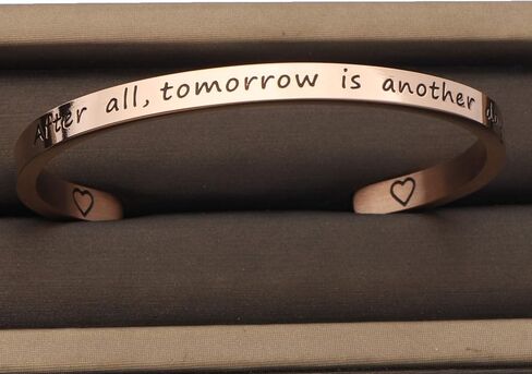 After All Tomorrow Is Another Day Cuff Bracelet Inspired By Gone With The Wind Scarlett Quote Jewelry Famous Movie Inspirational Quote in Saudi Arabia