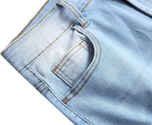 Grimgrow Men's Fashion Ripped Distressed Short Jeans Casual Slim Denim Shorts in Kuwait