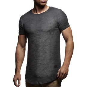 Leif Nelson Mens Oversize Slim Fit Crewneck Cotton T shirt Short Sleeve Classic Stylish Skin Friendly Tee in Saudi Arabia