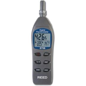 REED Instruments 8706 Digital Psychrometer/Thermo-Hygrometer, (Wet Bulb, Dew Point, Temperature, Humidity) in Kuwait