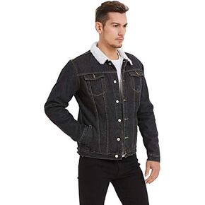 سترة منقوشة وعادية للرجال مبطنة بالصوف وياقة بورغ وسترة شيربا لسائقي الشاحنات وسترة من قماش الدنيم in Kuwait