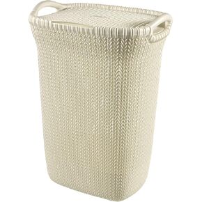 Curver Knit Rectangular Clothes Box, White, 57 Litre in Kuwait