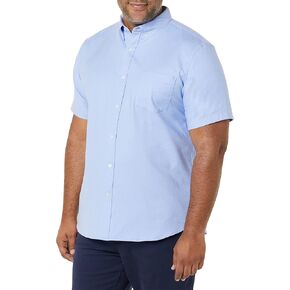 Amazon Essentials Men's Slim-Fit Short-Sleeve Stretch Oxford Shirt with Pocket in Saudi Arabia
