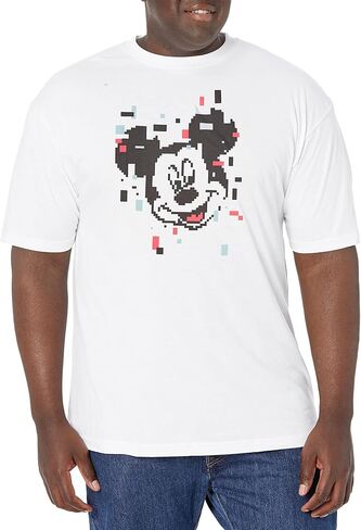 تي شيرت رجالي بأكمام قصيرة من Disney Big & Tall Classic Pixel Mickey in Kuwait