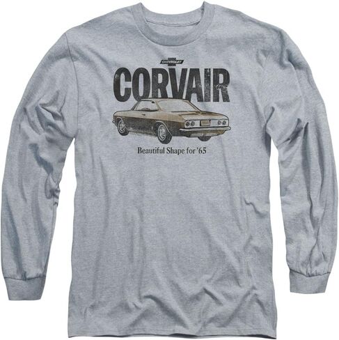 Chevrolet Automobiles Chevy Vintage '65 Corvair Ad Adult Long Sleeve T-Shirt in Kuwait