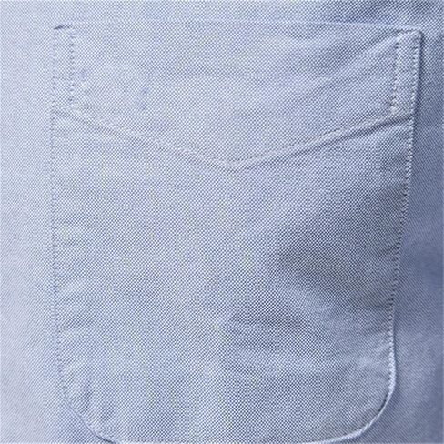 Mens Solid Dress Shirt Single Pocket Long Sleeve Oxford Button Down Shirts Business Shirts in Saudi Arabia