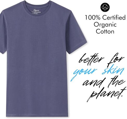 Organic Signatures Crewneck 100% Certified Organic Cotton, Soft Shirts for Men in Saudi Arabia