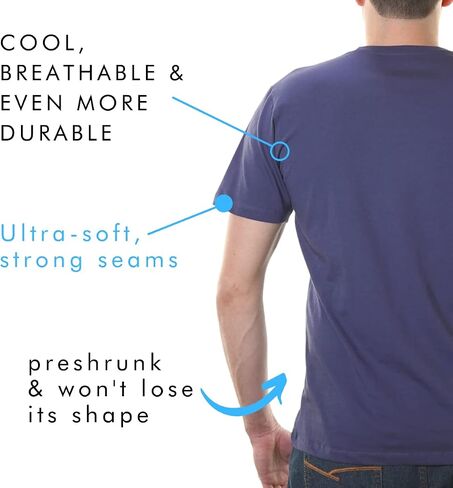 Organic Signatures Crewneck 100% Certified Organic Cotton, Soft Shirts for Men in Saudi Arabia