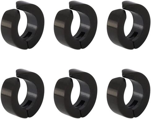 Anime Man Chainsaw Yoshida Hirofumi Cosplay Earrings Titanium Steel Black Ear Clips Jewelry Halloween Costume Prop Gift in Kuwait