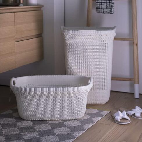 Curver Knit Rectangular Clothes Box, White, 57 Litre in Kuwait