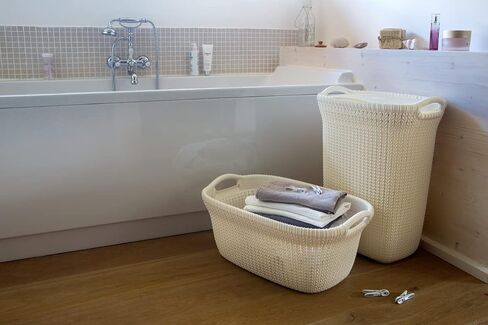 Curver Knit Rectangular Clothes Box, White, 57 Litre in Kuwait