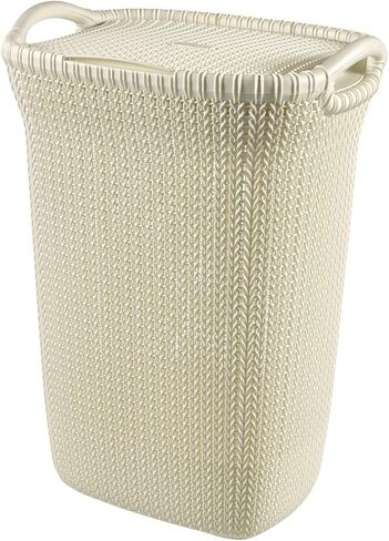 Curver Knit Rectangular Clothes Box, White, 57 Litre in Kuwait