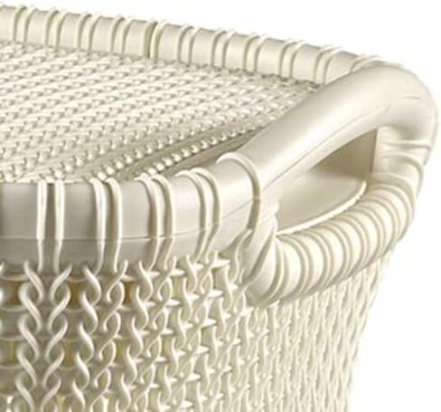 Curver Knit Rectangular Clothes Box, White, 57 Litre in Kuwait