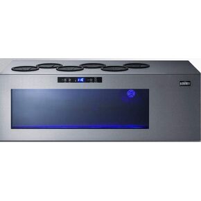 Summit STC6 36 Open Wine Cooler with 6 Bottle Capacity Commercially Approved Digital Thermostat Temperature Alarm LED Lighting Temperature Memory Function in Stainless Steel in Kuwait