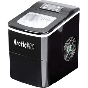PORTABLE DIGITAL ICE MAKER MACHINE by Arctic-Pro with Ice Scoop, First Ice in 6-8 Minutes, 26 Pounds Daily, Great for Kitchens, Tailgating, Bars, Party, Small/Large Cubes, Black, 11.5x8.7x12.5 Inches in Saudi Arabia