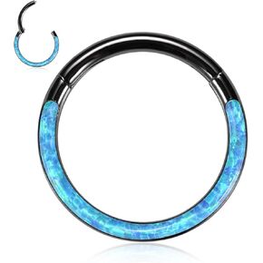 FUNLMO 20G 18G 16G 14G الحاجز الأنف الدائري Daith القرط 316L الجراحية الصلب الغضروف القرط هوب Daith اللولب الزنمة روك محارة ثقب المجوهرات تشيكوسلوفاكيا أوبال in Kuwait