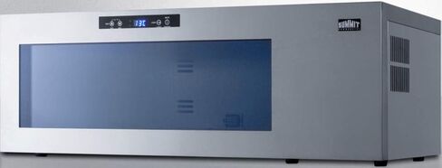 Summit STC6 36 Open Wine Cooler with 6 Bottle Capacity Commercially Approved Digital Thermostat Temperature Alarm LED Lighting Temperature Memory Function in Stainless Steel in Saudi Arabia