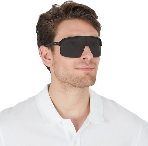 Oakley Men's OO9463 Sutro Lite Rectangular Sunglasses, Matte Black/Prizm Black, 39 mm in Kuwait