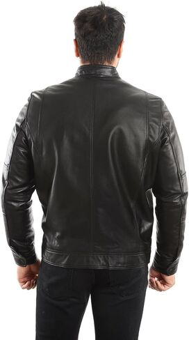 REED EST. 1950 Men's Genuine Lambskin Leather Biker Jacket in Saudi Arabia