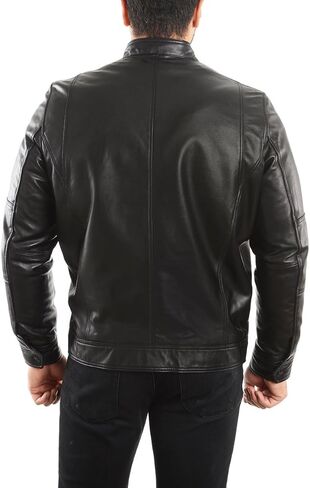 REED EST. 1950 Men's Genuine Lambskin Leather Biker Jacket in Saudi Arabia