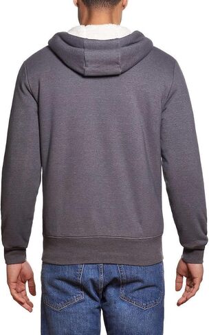 Weatherproof Vintage Men's Fleece Lined Zip Up Hoodie (Gray, Medium) in Saudi Arabia