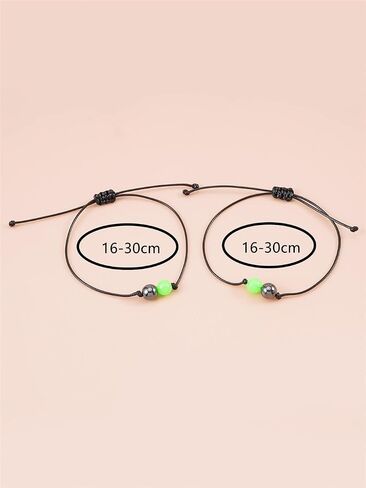 Pinky Promise Bracelet for Women Men Lucky Bead Love Heart Couple Bracelets Teen Girls Friendship BFF Glow in The Dark Jewelry in Saudi Arabia
