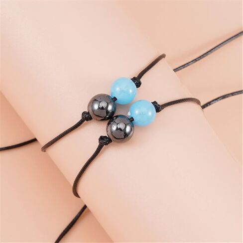 Pinky Promise Bracelet for Women Men Lucky Bead Love Heart Couple Bracelets Teen Girls Friendship BFF Glow in The Dark Jewelry in Saudi Arabia