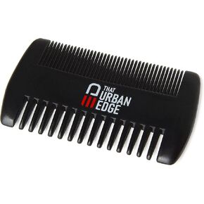 That Urban Edge Wooden Beard Comb for Men | Dual Action Mens Hair Comb for Fine and Coarse Beard Hair | Perfect for Use with Balms and Oils | Beard Comb for Men’s Grooming - For Moustache and Beard in Saudi Arabia