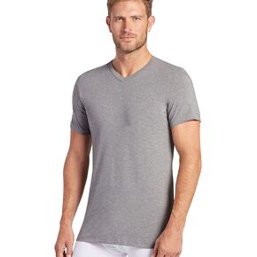 Jockey Men's Undershirt Slim Fit Cotton Stretch V-Neck T-Shirt - 2 Pack