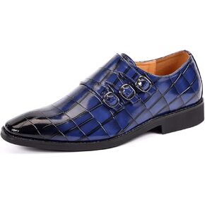 Santimon Men's Dress Loafer Shoes Monk Strap Slip On Formal Business Buckle Oxfords in Saudi Arabia
