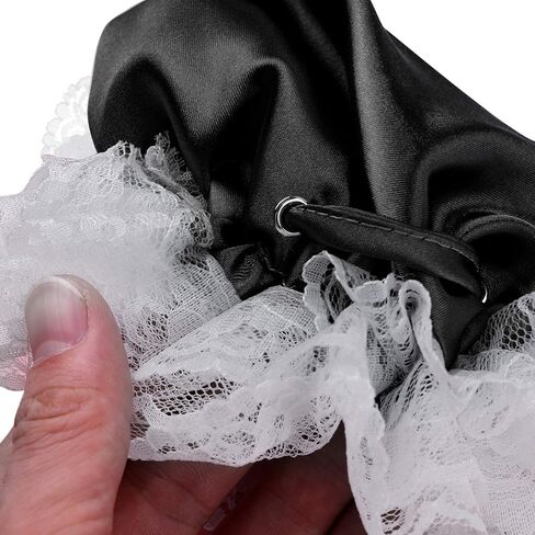 Linjinx Mens Sissy C-String Lingerie Lace Trim Drawstring Male Bulge Pouch Mini Briefs Underwear in Kuwait