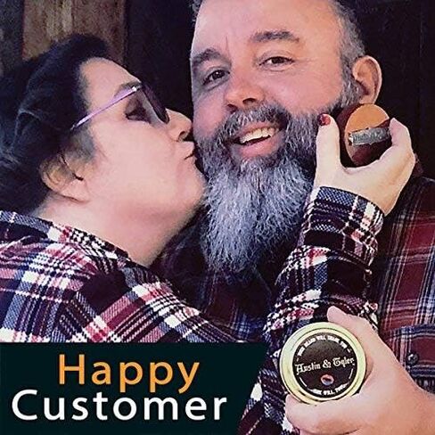 فرشاة زيت اللحية للرجال - شعر حصان طبيعي 100% - صندوق هدايا - علبة سفر من الألومنيوم الذهبي - مقبض مريح من خشب القيقب الصلب الريفي - شعار معدني برونزي عتيق - أمشاط في زيت اللحية والبلسم وشمع الشارب in Kuwait