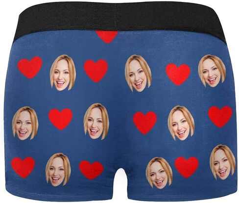 Personalized Mens Boxer Briefs, Face on Novelty Shorts Underpants for Boyfriend Husband This Rooster Belongs to Me Black in Saudi Arabia