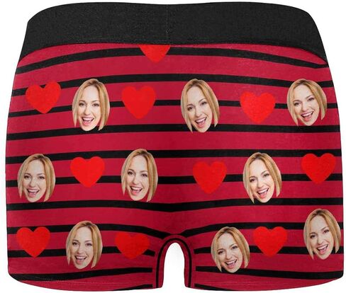 Personalized Mens Boxer Briefs, Face on Novelty Shorts Underpants for Boyfriend Husband This Rooster Belongs to Me Black in Saudi Arabia