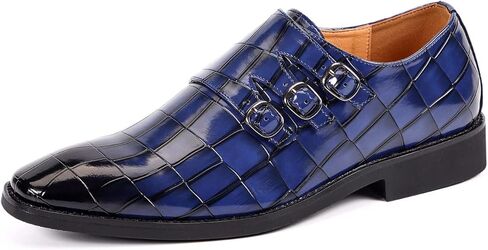 Santimon Men's Dress Loafer Shoes Monk Strap Slip On Formal Business Buckle Oxfords in Saudi Arabia
