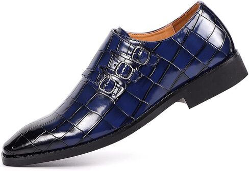 Santimon Men's Dress Loafer Shoes Monk Strap Slip On Formal Business Buckle Oxfords in Saudi Arabia