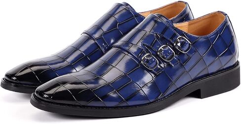 Santimon Men's Dress Loafer Shoes Monk Strap Slip On Formal Business Buckle Oxfords in Saudi Arabia