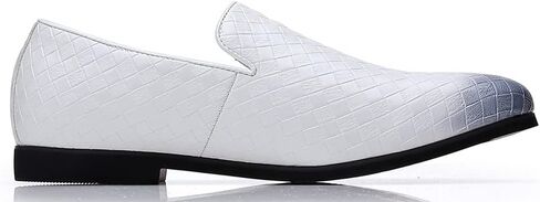 Santimon Men's Woven Moccasin Smoking Loafers Dress Casual Easy Slip-On Leather Formal Lightweight Driving Walking Shoes in Kuwait