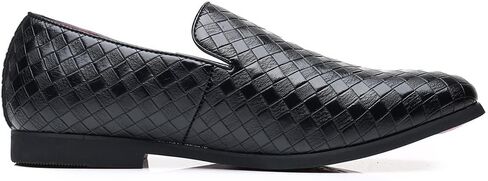 Santimon Men's Woven Moccasin Smoking Loafers Dress Casual Easy Slip-On Leather Formal Lightweight Driving Walking Shoes in Saudi Arabia
