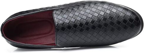 Santimon Men's Woven Moccasin Smoking Loafers Dress Casual Easy Slip-On Leather Formal Lightweight Driving Walking Shoes in Saudi Arabia