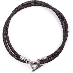 JBANS Handmade Genuine Leather Wrap Bracelet for Mens - Stainless Steel Hook Mens Leather Bracelets, Men's Jewelry, M/L 2 Size - FITS 6.5"- 7.3" Wrist Size