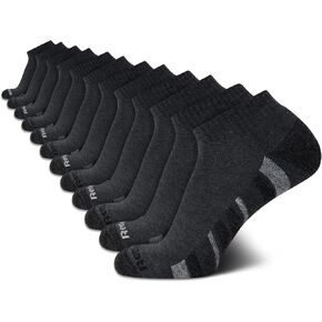Reebok Men's Athletic Quarter Socks with Cushion Comfort (12 Pack)